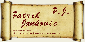 Patrik Janković vizit kartica